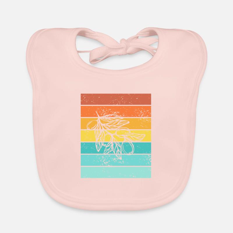 Huile d’olive Retro Vegetarian Idée cadeau Bavoir bio Bébé