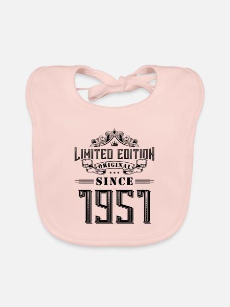 Édition limitée 1951 - Bavoir bio Bébé - rose - Devant