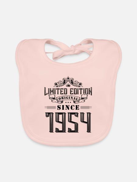 1954 limited edition - Organic Baby Bibs - rose - Front