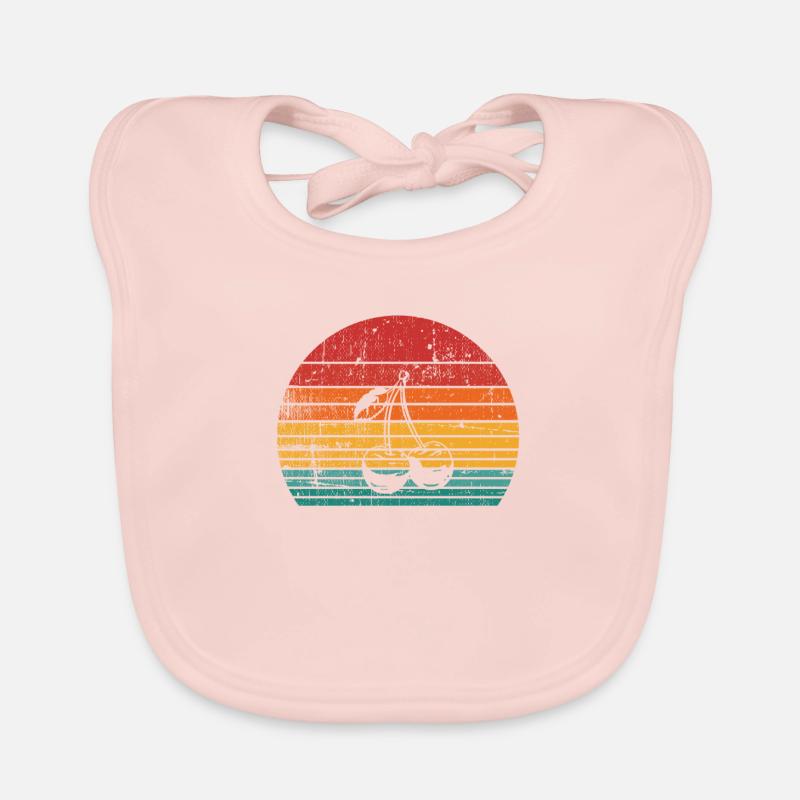 Cherry Fruit Lover Retro Healthy Gift idea Baby Bio-Lätzchen