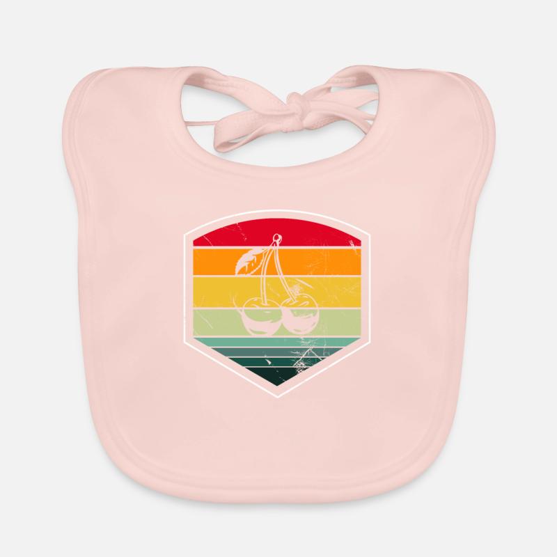 Cherry Fruit Lover Retro Healthy Gift idea Baby Bio-Lätzchen