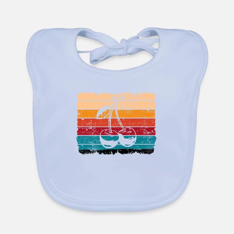 Cherry Fruit Lover Retro Healthy Gift idea Baby Bio-Lätzchen