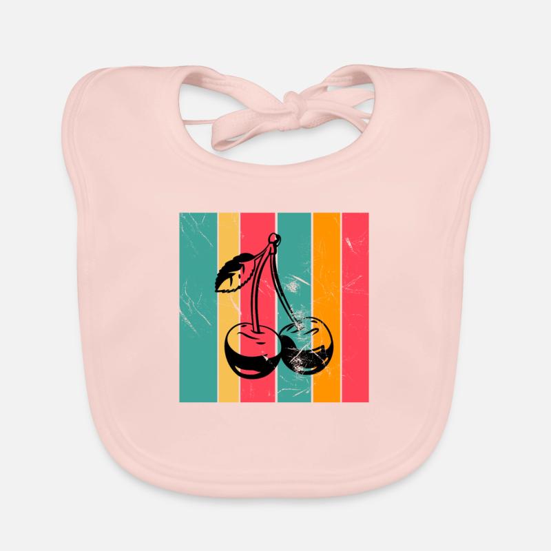 Cherry Fruit Lover Retro Healthy Gift idea Baby Bio-Lätzchen