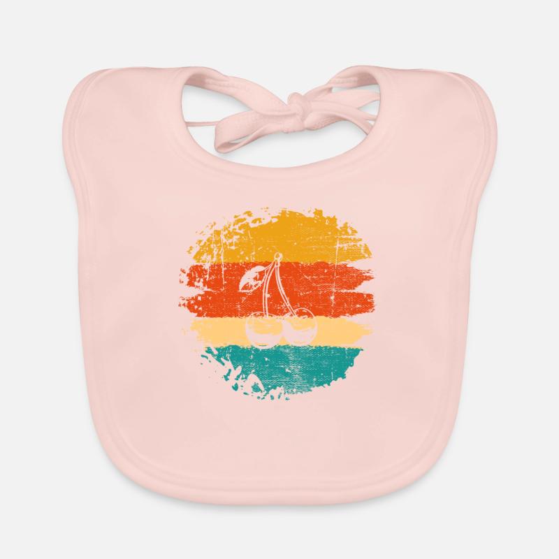 Cherry Fruit Lover Retro Healthy Gift idea Baby Bio-Lätzchen