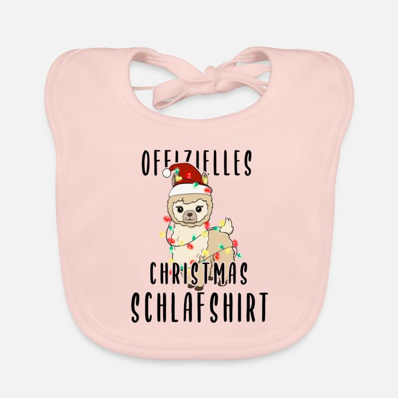 Chemise de couchage de Noël Lama Bavoir bio Bébé