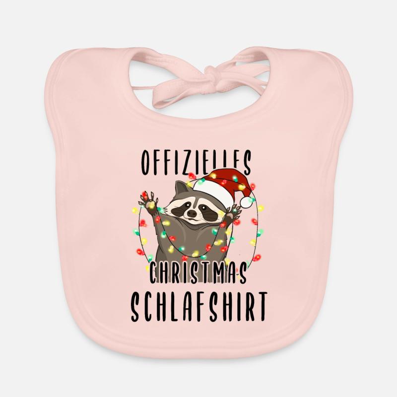 Chemise de couchage de Noël Raton laveur Bavoir bio Bébé