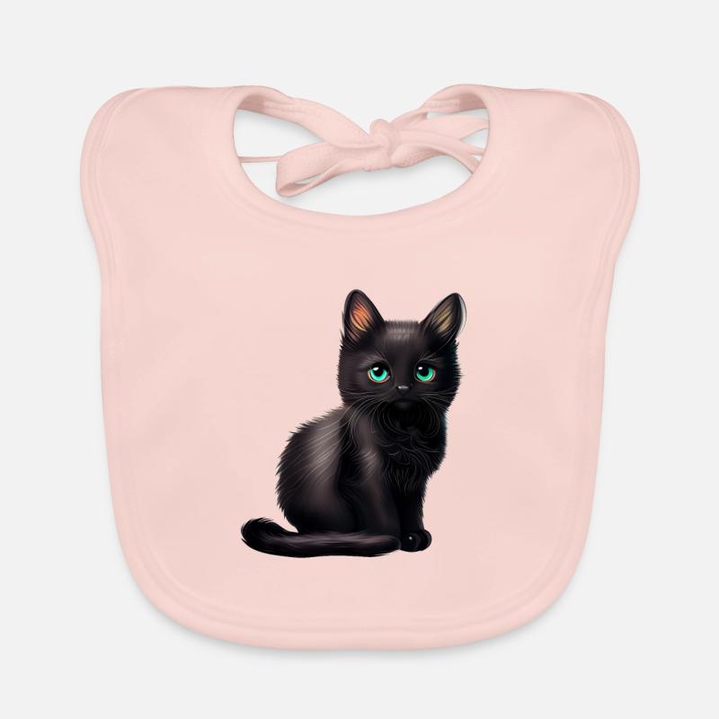Cadeau chaton chat Bavoir bio Bébé