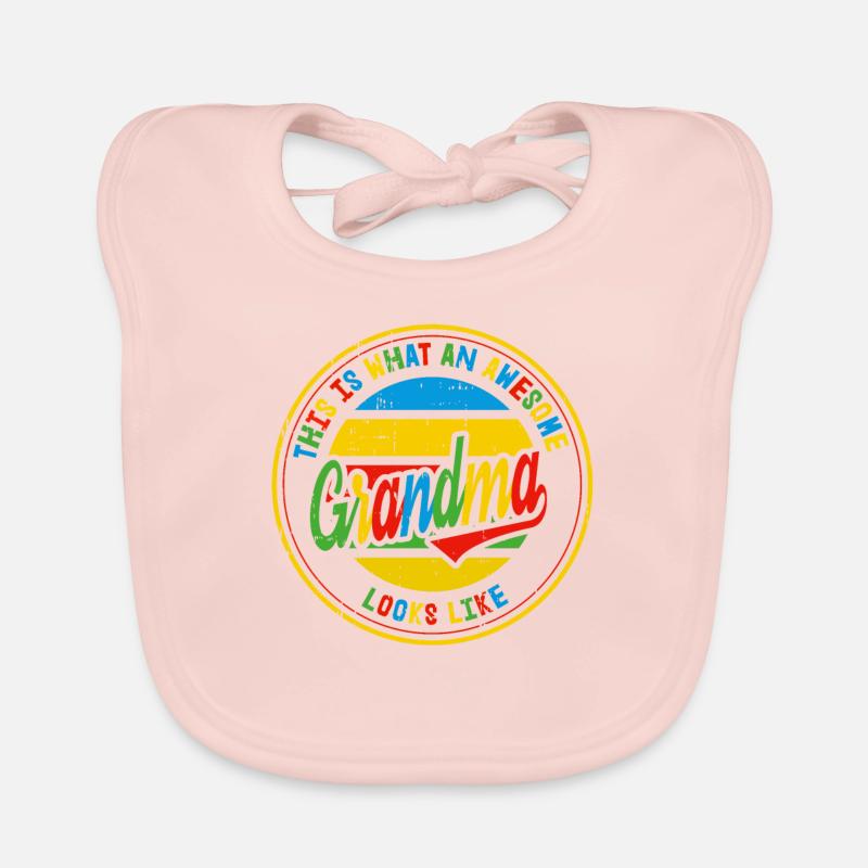 Beste Oma Großmutter der Welt Retro Geschenk Baby Bio-Lätzchen