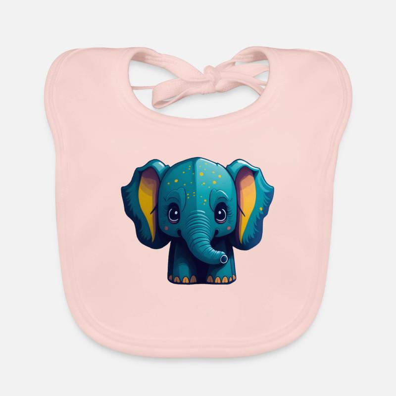 Cute Elephant Organic Baby Bibs