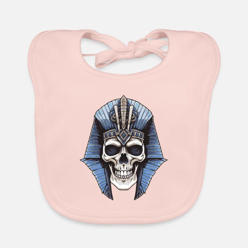 Pharaoh Skull Organic Baby Bibs