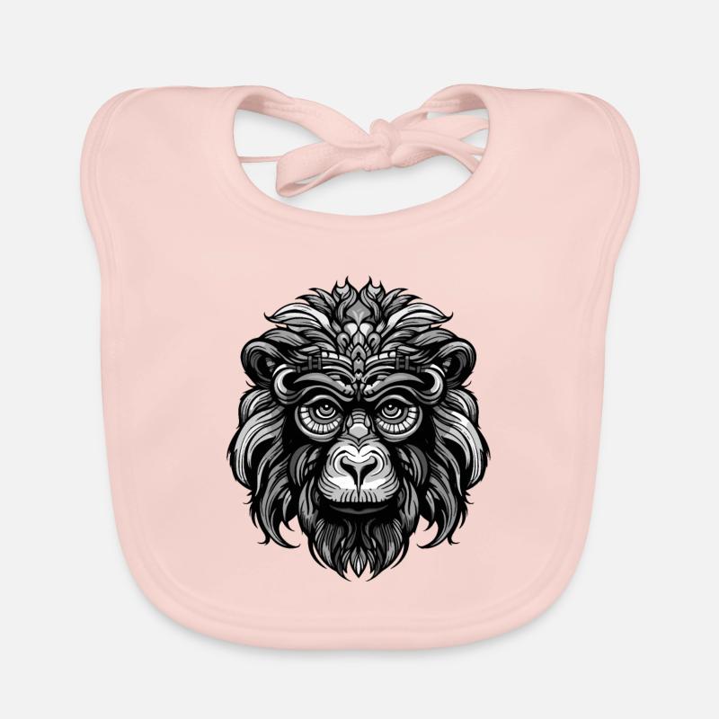 Monkey Portrait Organic Baby Bibs