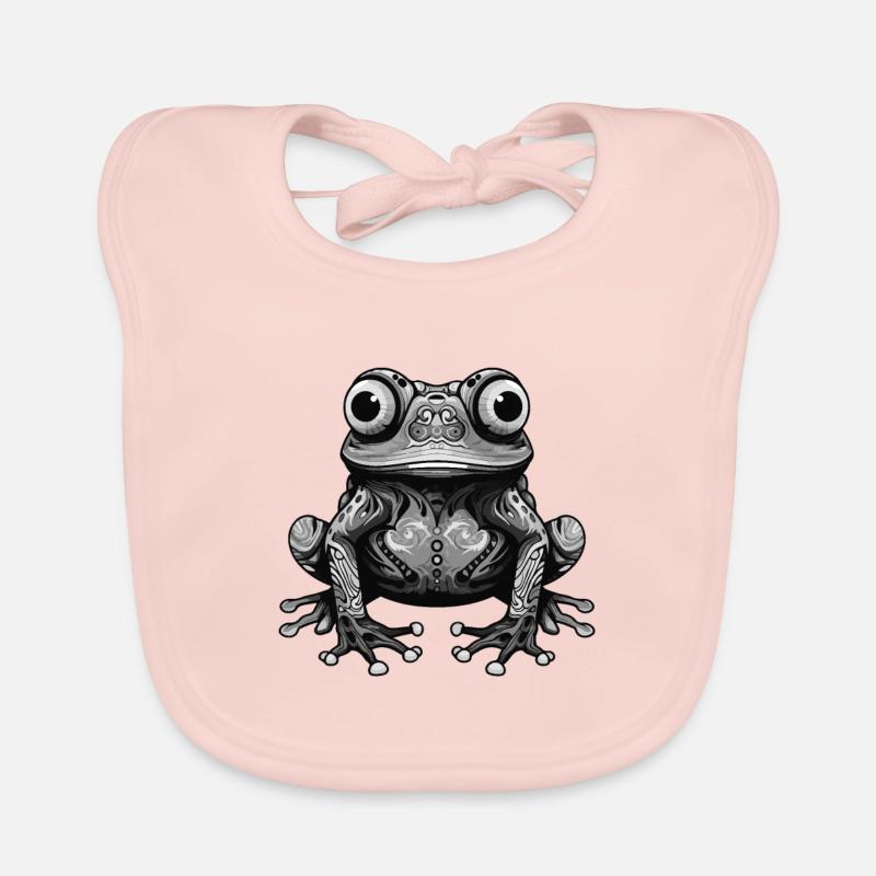 Portrait de grenouille Bavoir bio Bébé