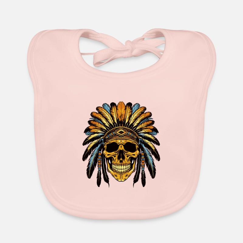 Häuptling Totenkopf Apache Indianer Baby Bio-Lätzchen