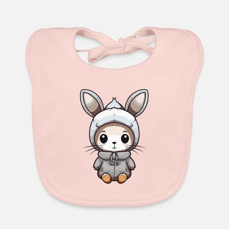 Hase Winter Comic Baby Bio-Lätzchen