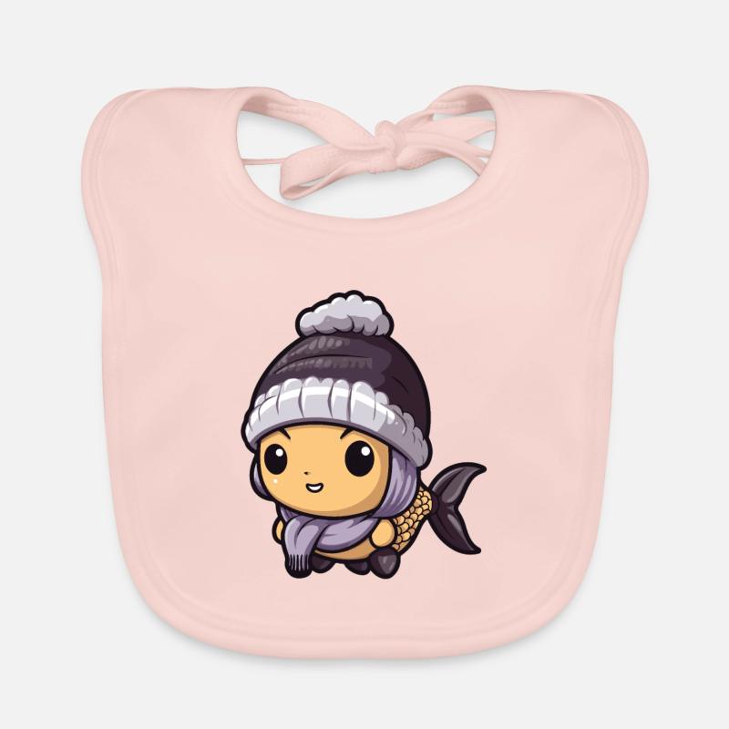 Poisson, Hiver, Animal, Bébé, Anime Bavoir bio Bébé