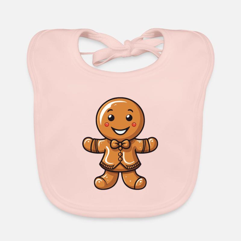 Gingerbread Christmas Biscuit Baking Organic Baby Bibs