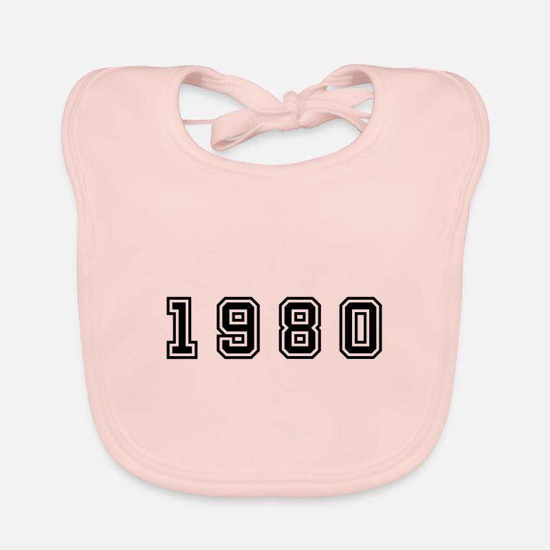 1980 Year Number Organic Baby Bibs