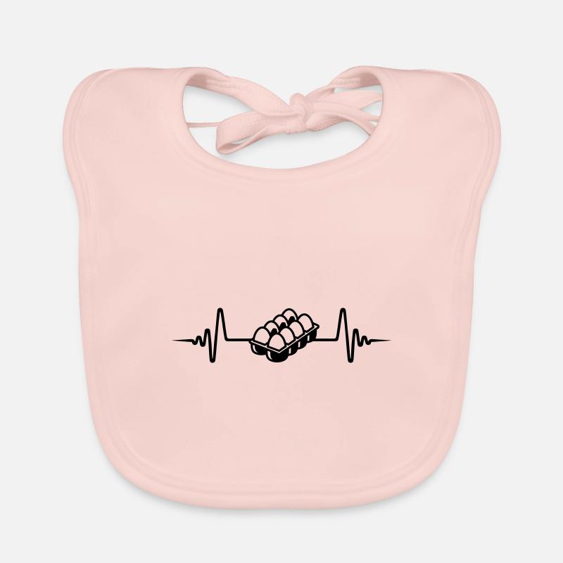 Eggs symbol pulse Organic Baby Bibs