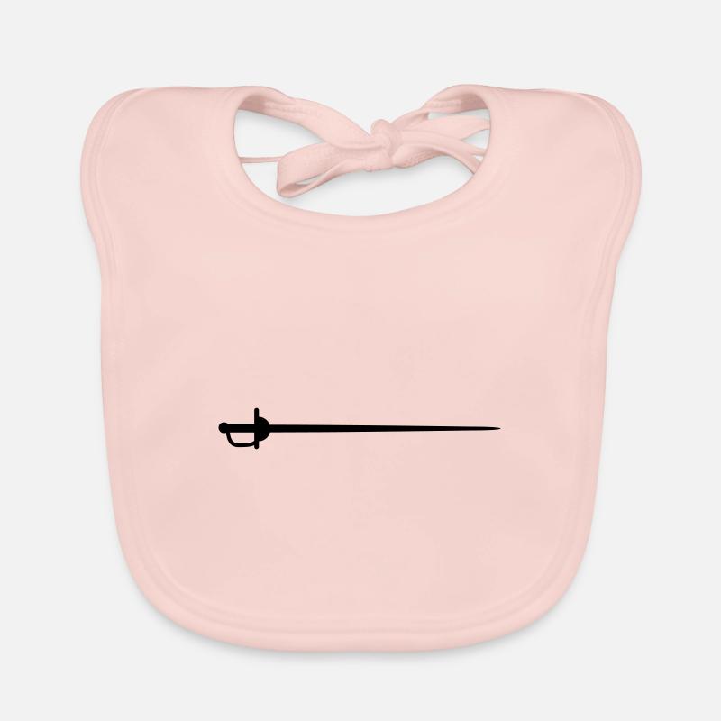 Fencing Sword Organic Baby Bibs