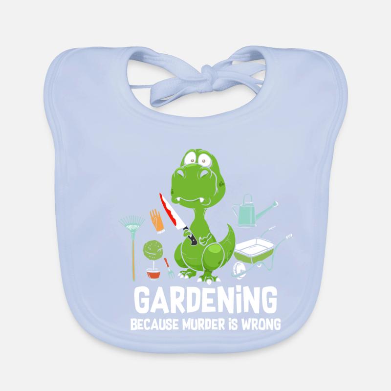 Gardening Because Murder Is Wrong Baby Bio-Lätzchen