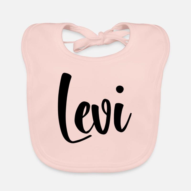 Name - Levi - Baby Bio-Lätzchen - Rose