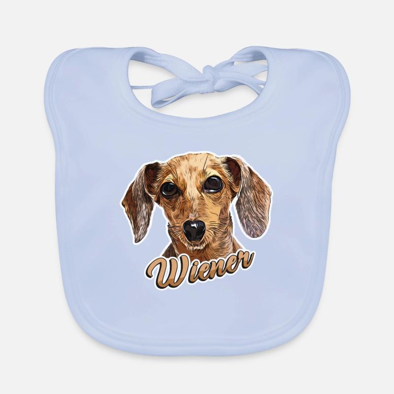 Dackel "Wiener" Dachshund Baby Bio-Lätzchen