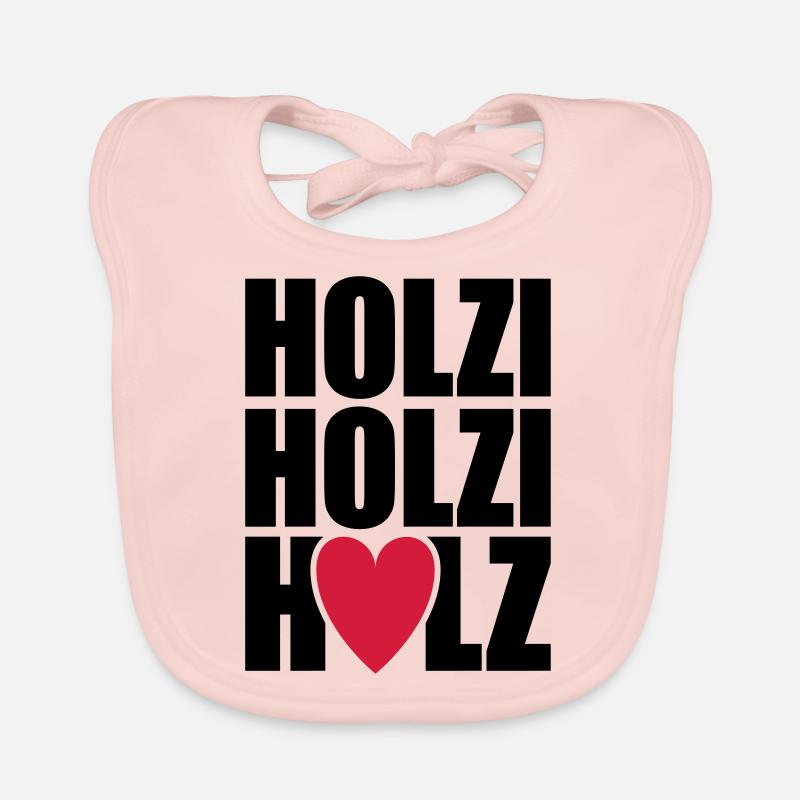 Holzi Holzi Holz - Baby Bio-Lätzchen - Rose