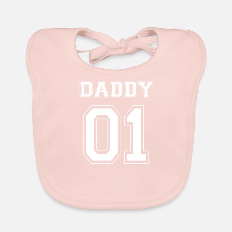 PAPA 01 - ÉDITION BLANCHE - Bavoir bio Bébé - rose