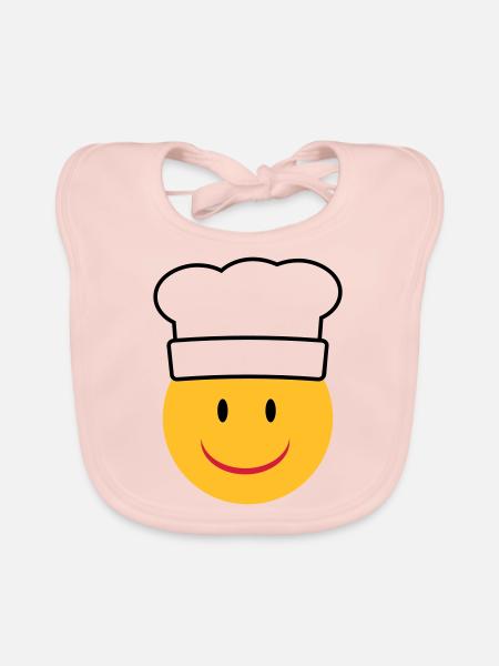 cook - Organic Baby Bibs - rose - Front