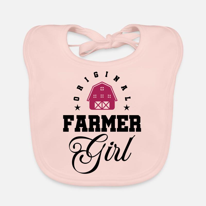 fermier fermier fermier fermier épouse - Bavoir bio Bébé - rose