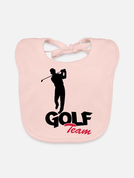 golfer_team2 - Baby Bio-Lätzchen - Rose - Vorne