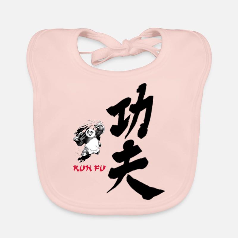 Kung Fu - Karate - Panda Baby Bio-Lätzchen