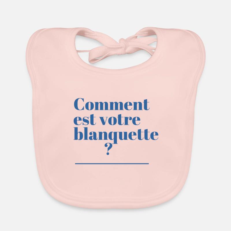 t-shirt comment est votre blanquette réplique oss - Bavoir bio Bébé - rose