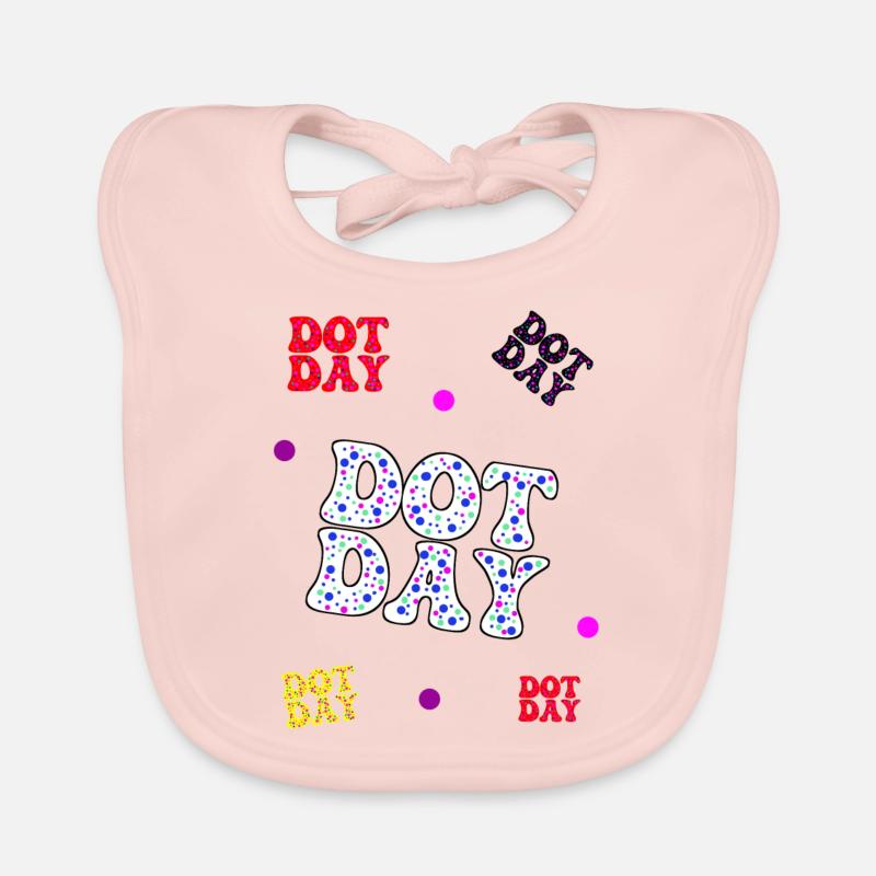Dotday coloré - Motif de texte Bavoir bio Bébé