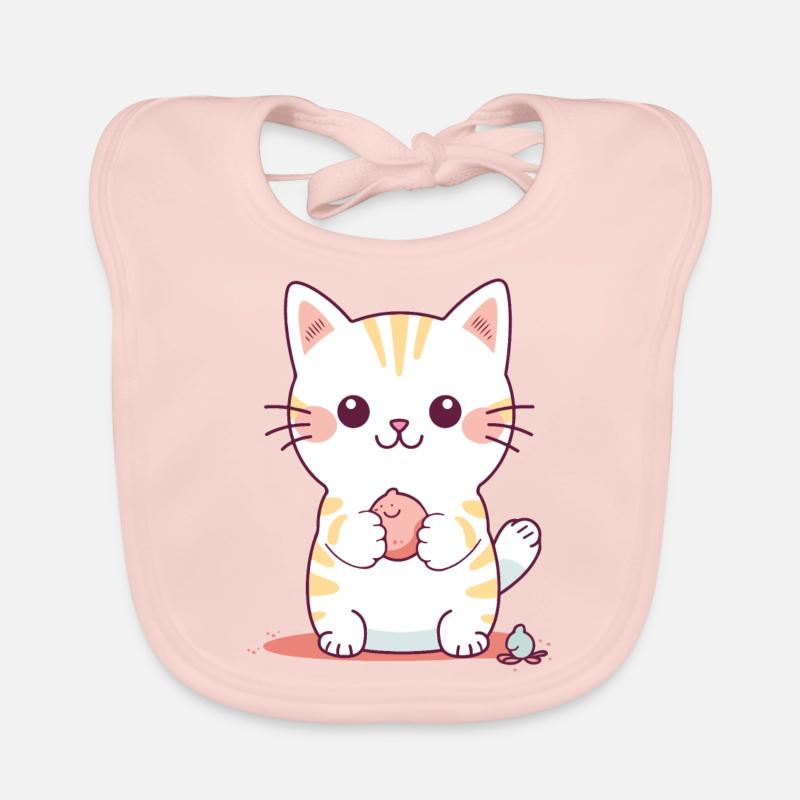 Cute Kitten Design #3 Organic Baby Bibs