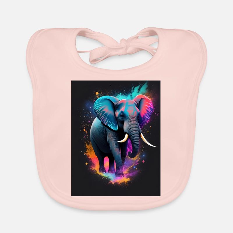 Elephant Galaxy Baby Bio-Lätzchen