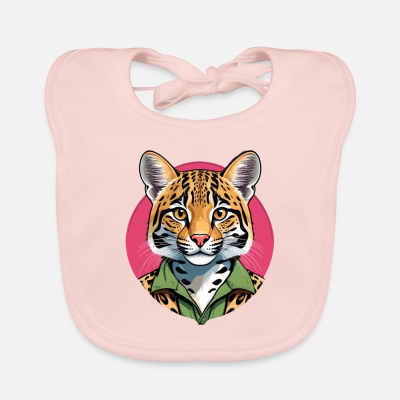 Chat Ocelot Bavoir bio Bébé