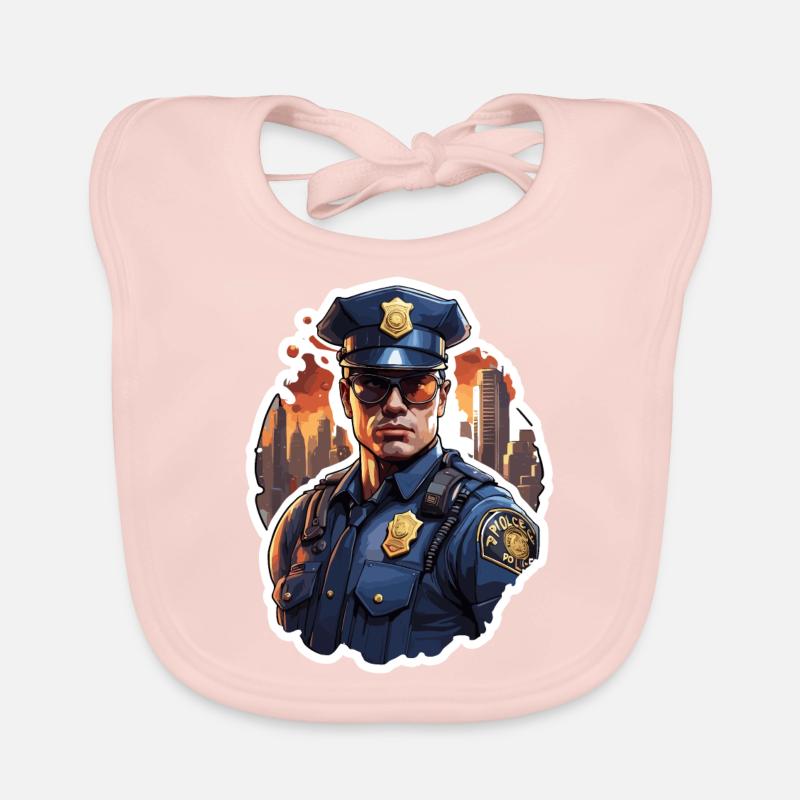 Polizei / Einsatz / Beruf / Job / Einsatzkräfte Baby Bio-Lätzchen