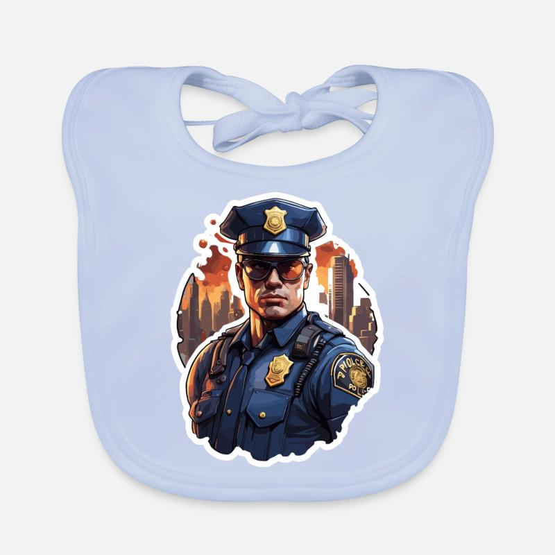 Polizei / Einsatz / Beruf / Job / Einsatzkräfte Baby Bio-Lätzchen