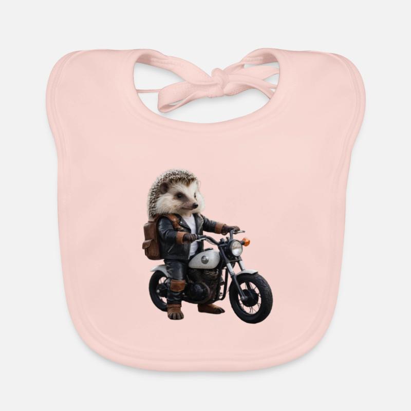 Biker-Igel Baby Bio-Lätzchen