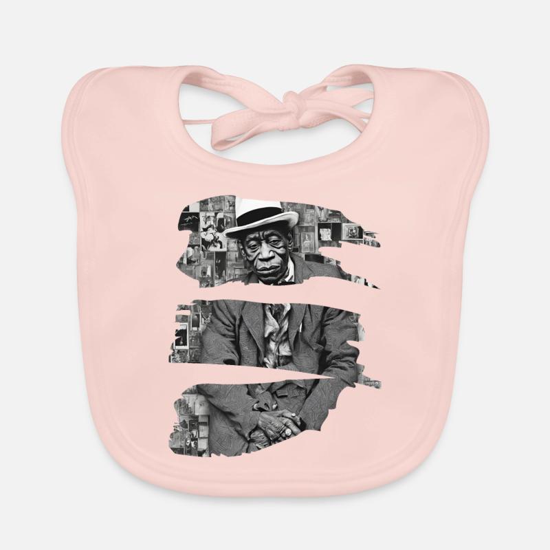 "Vintage Elegance - Tribute in Black and White" Organic Baby Bibs