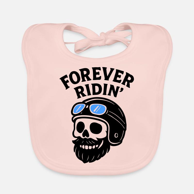 Biker Skull Motorcycle Organic Baby Bibs