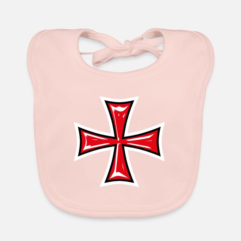 13 Templer Croix Chevalier Croisé Bavoir bio Bébé