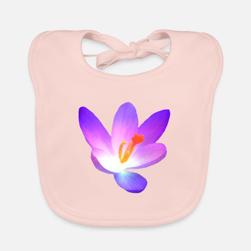 wonderful crocus - flowering in purple in spring Organic Baby Bibs