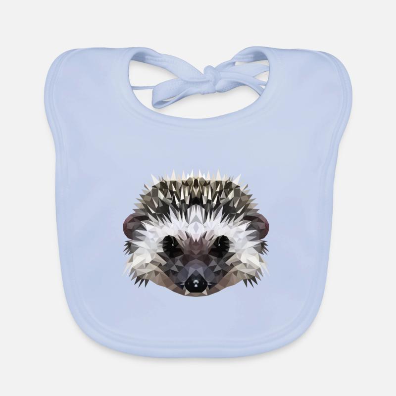 Hérisson - Polygone - WPAP - PopArt - Automne Bavoir bio Bébé