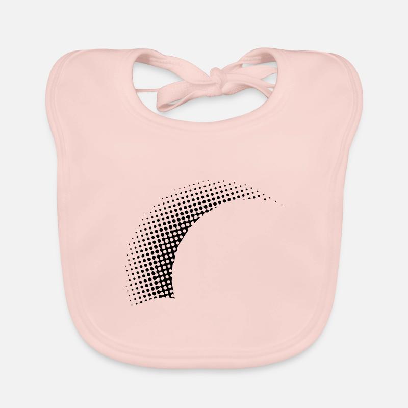 Dotted Half Semicircle Vector Graphic Organic Baby Bibs