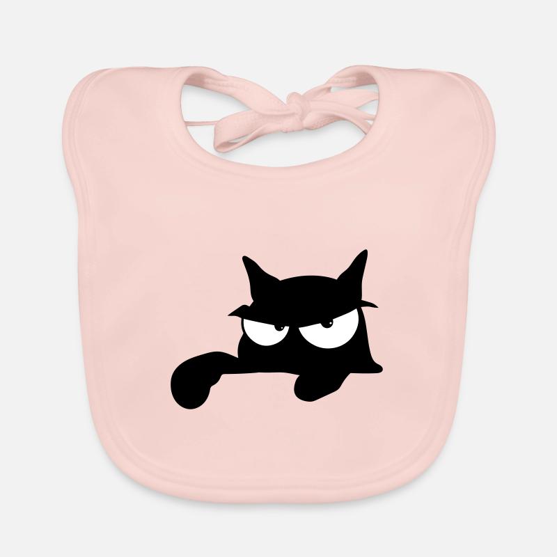 Chat noir 14 chat Bavoir bio Bébé
