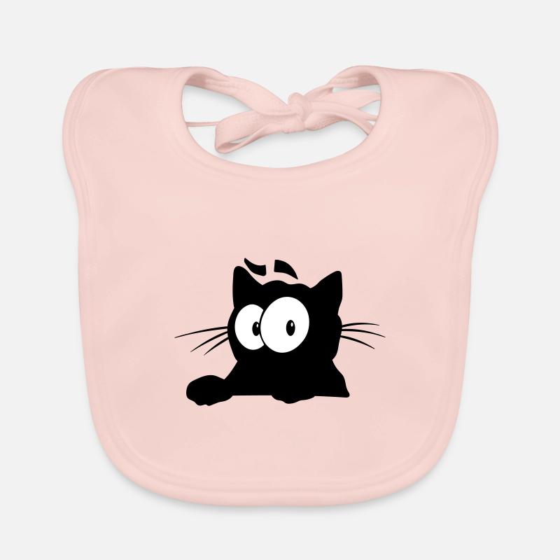 Chat noir 6 chat Bavoir bio Bébé