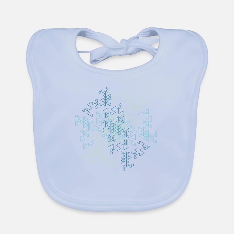 Points-edges R7-3 blue Organic Baby Bibs