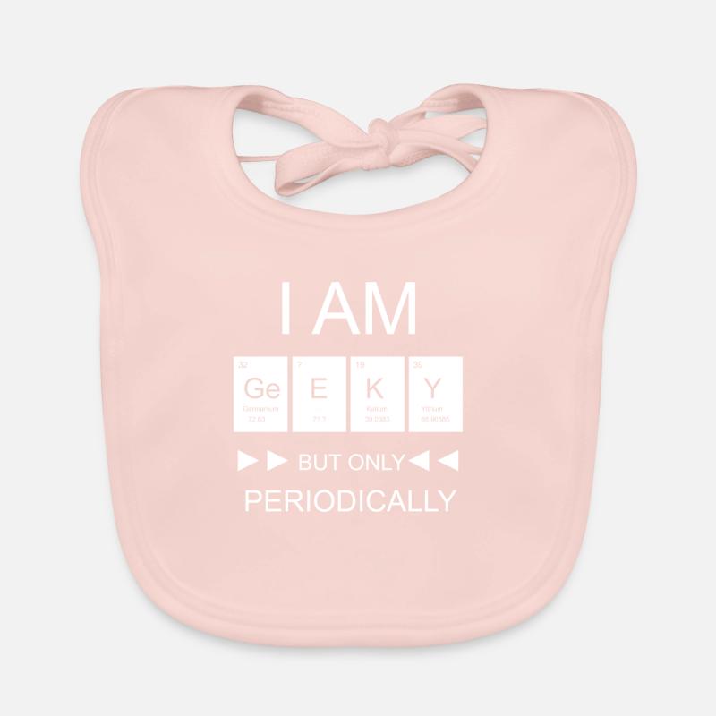 Je suis geek mais ... - Bavoir bio Bébé - rose